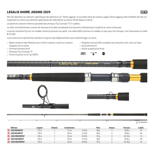 Daiwa Legalis Shore Jigging 2025 – 3.00m | 60–120g (SJ 1002 XXHFS)