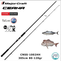 Major Craft Ceana Shore Jigging Series CNSS-1002HH (Length: 3.05mt, Lure: 80-120gr)